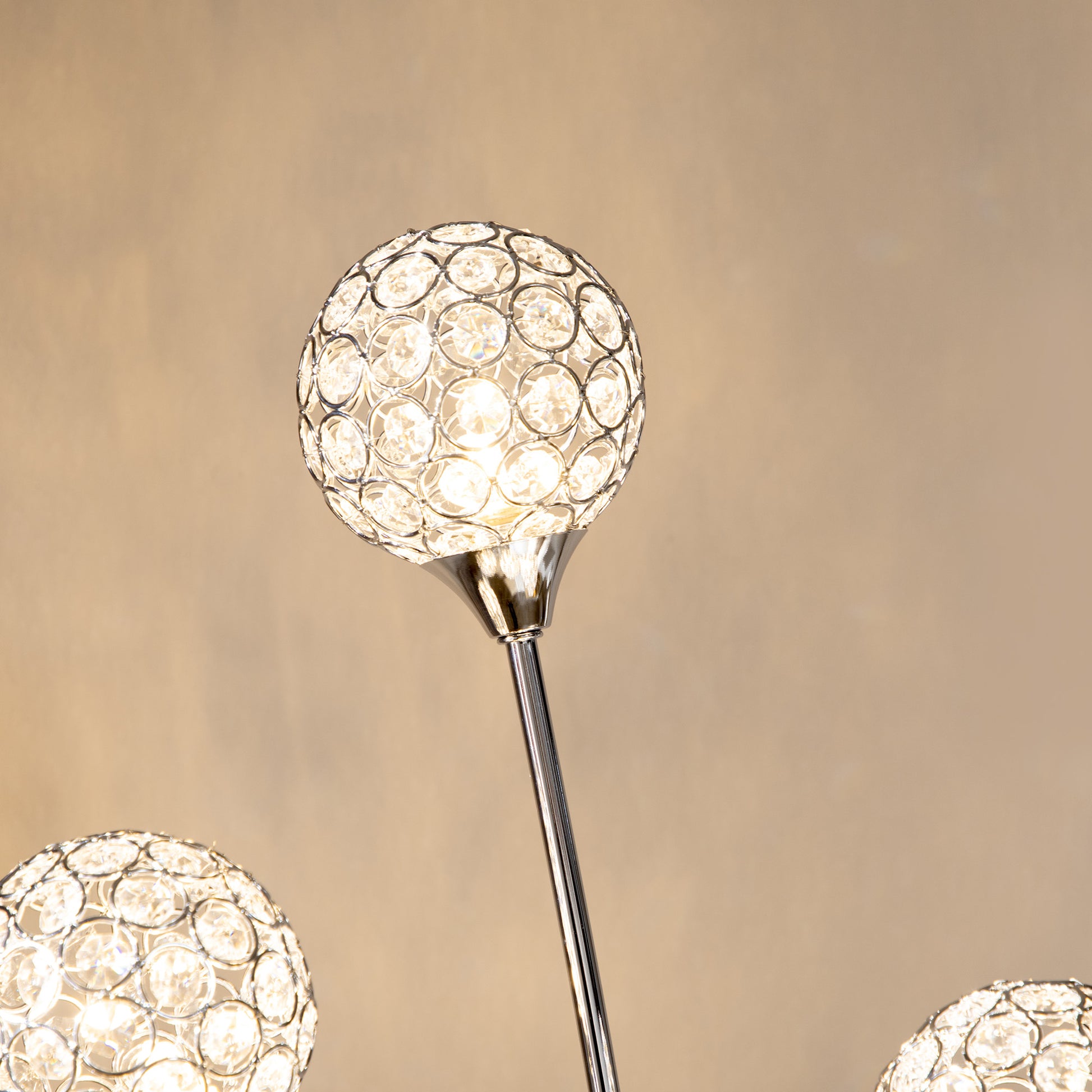 5-Light K9 Crystal Standing Floor Lamp | The Luminous Cluster