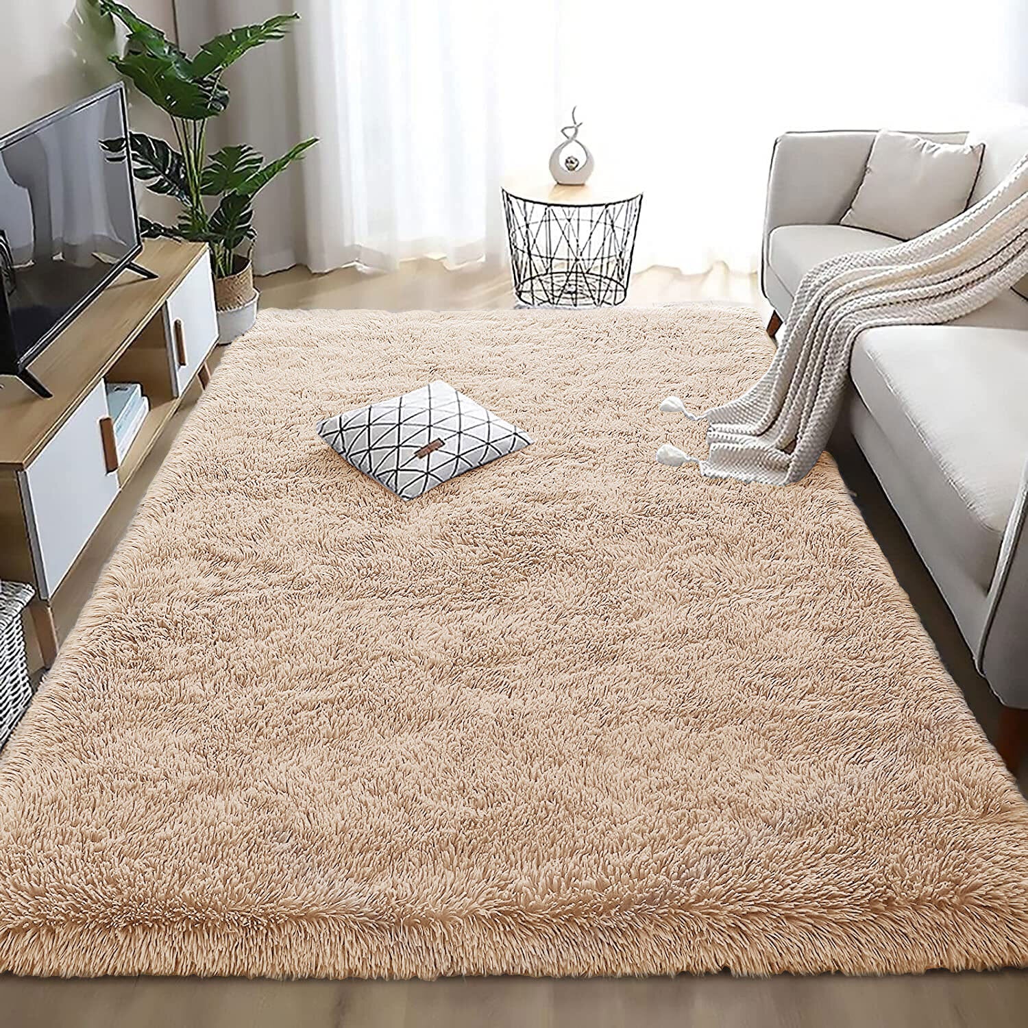 Plush Shaggy Anti-Slip Area Rug | The Grounding Cloud