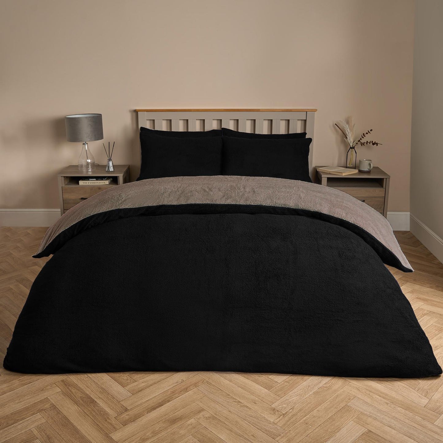 Reversible Teddy Fleece Duvet Cover with Pillowcase Bedding Set | The Bed Burrito 