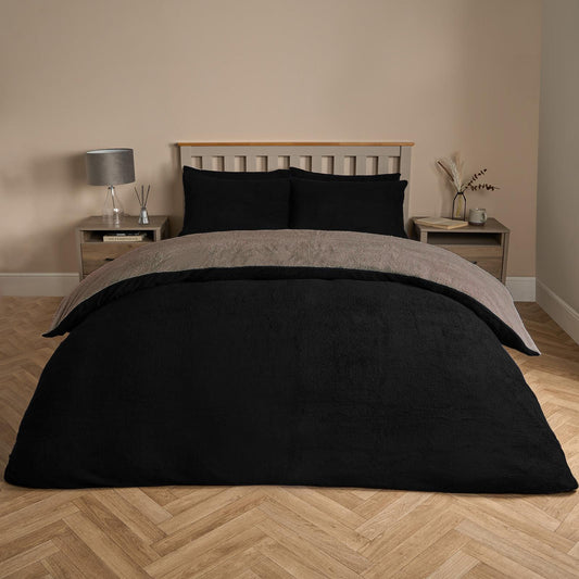 Reversible Teddy Fleece Duvet Cover with Pillowcase Bedding Set | The Bed Burrito 