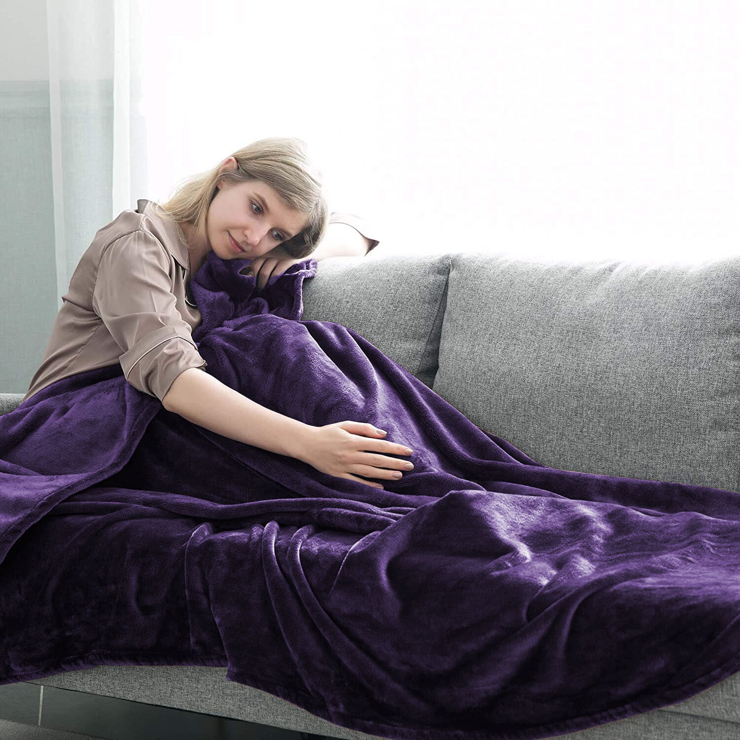 Large Faux Fur Fleece Throw Double & King | The Velvet Cloud