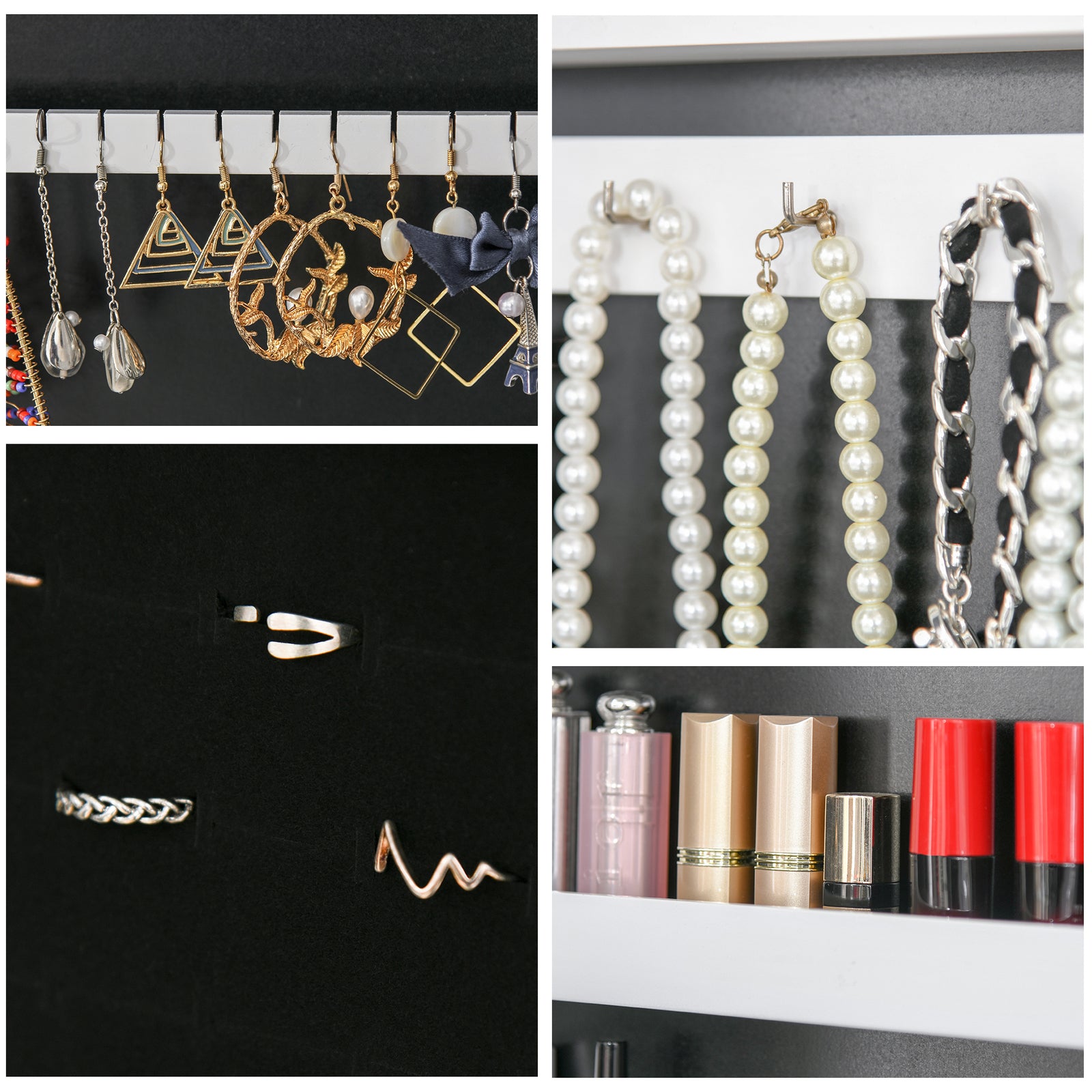 LED Mirrored Jewelry Armoire | The Lumina Vault