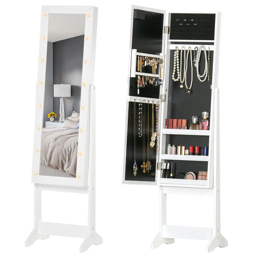 LED Mirrored Jewelry Armoire | The Lumina Vault