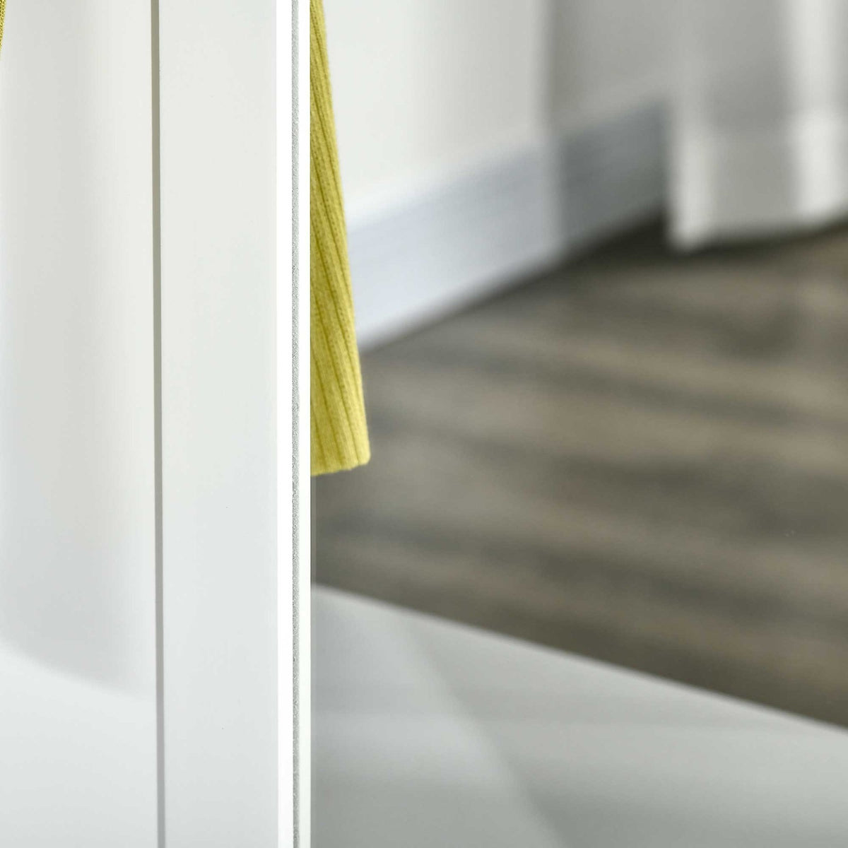 HOMCOM Hallway Storage Bench with Mirror & 4 Coat Hooks | The Entry Valet