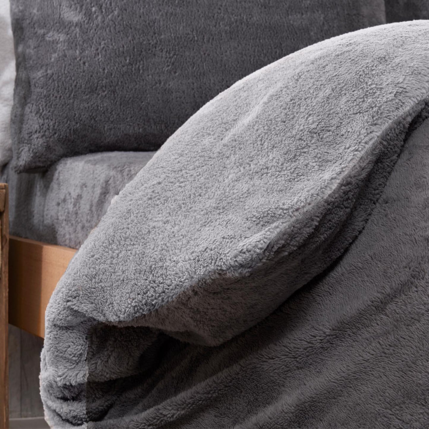 Reversible Teddy Fleece Duvet Cover with Pillowcase Bedding Set | The Bed Burrito 