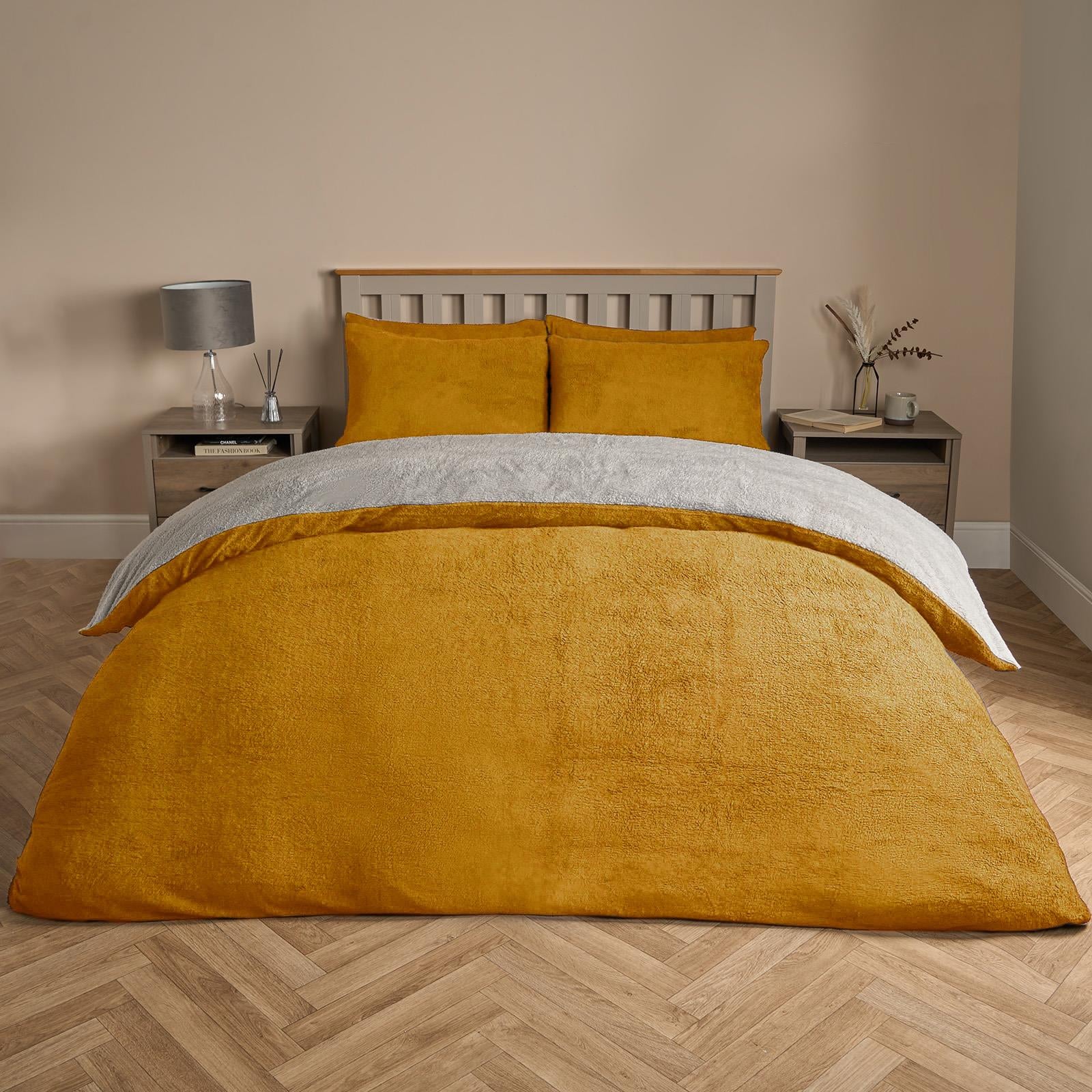 Reversible Teddy Fleece Duvet Cover with Pillowcase Bedding Set | The Bed Burrito 