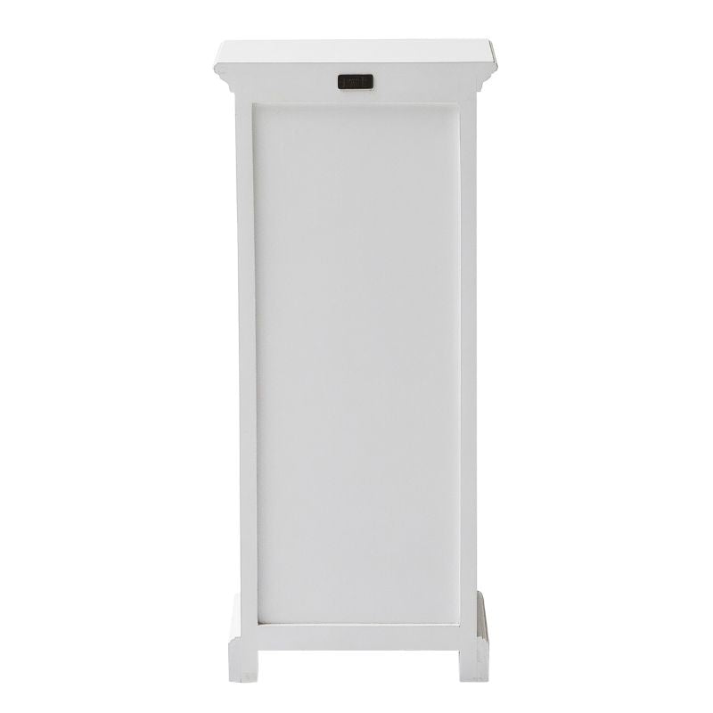 Nova Solo Storage Unit with Basket Set White Mahogany