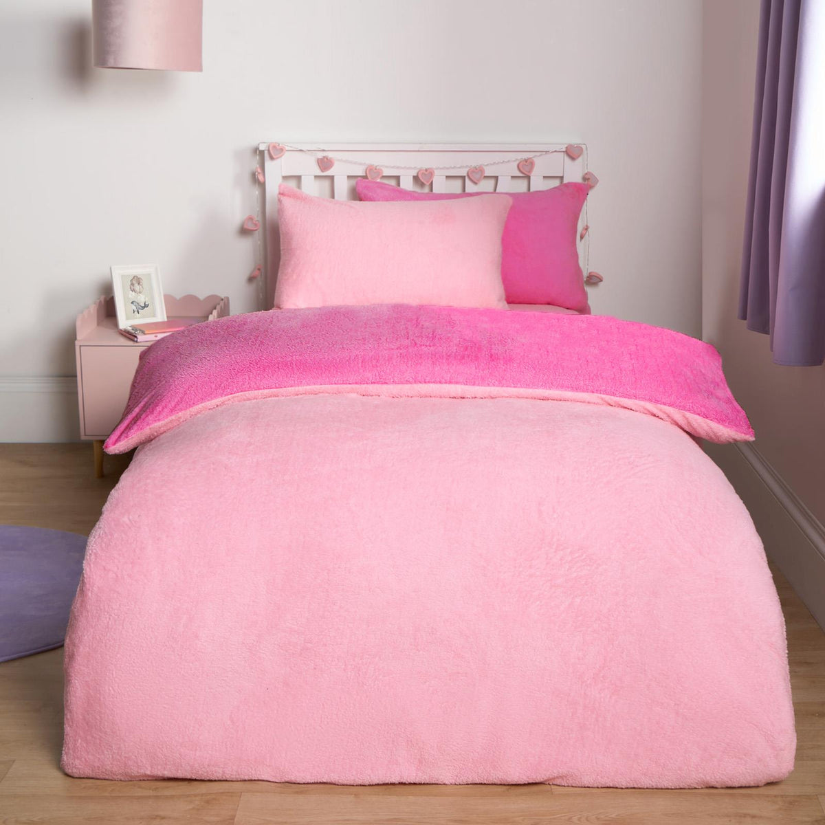 Reversible Teddy Fleece Duvet Cover with Pillowcase Bedding Set | The Bed Burrito 