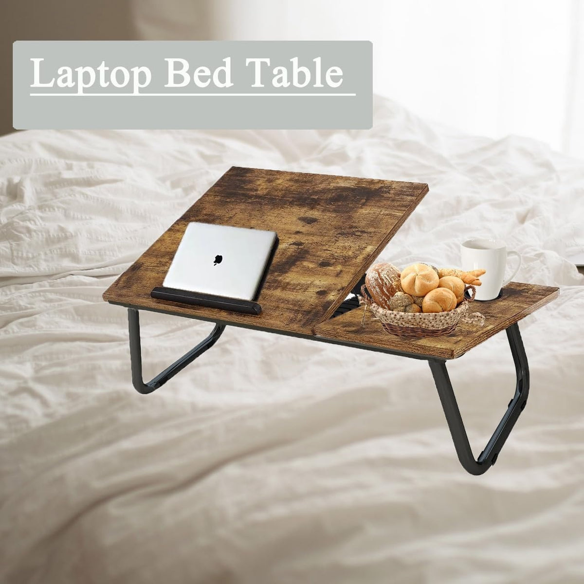 Foldable Laptop Bed Tray with Cup Holder | The Nomad Perch