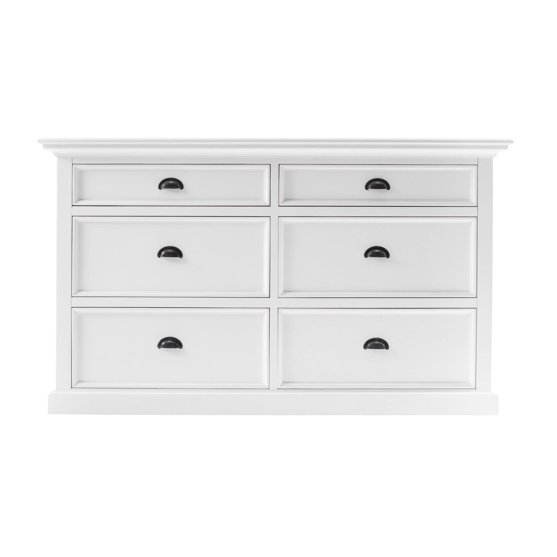 6 Draw Dresser White Mahogany 