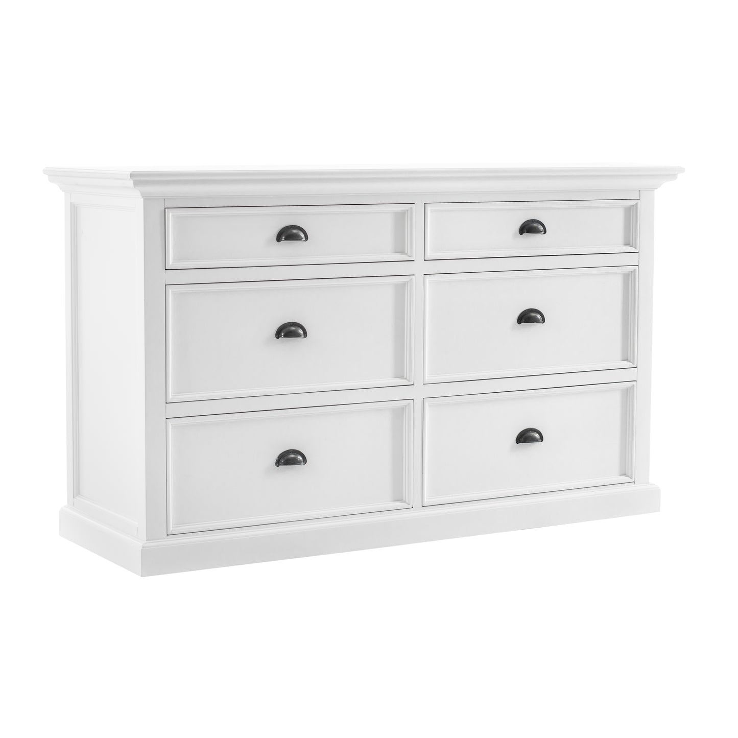 6 Draw Dresser White Mahogany