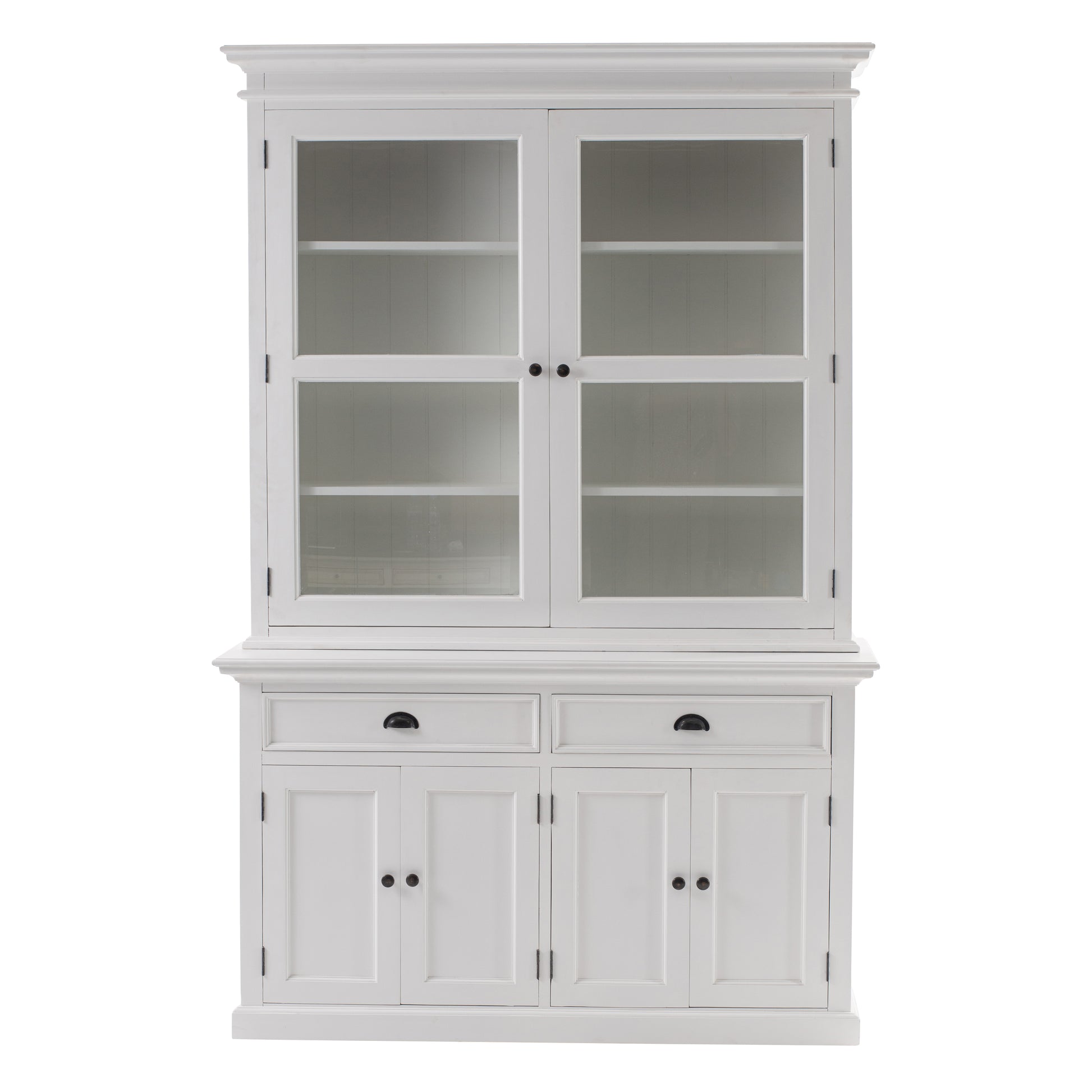 Glass-Display Hutch Unit White