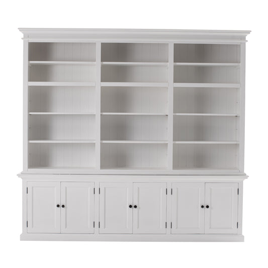 Triple-Bay Hutch Unit White