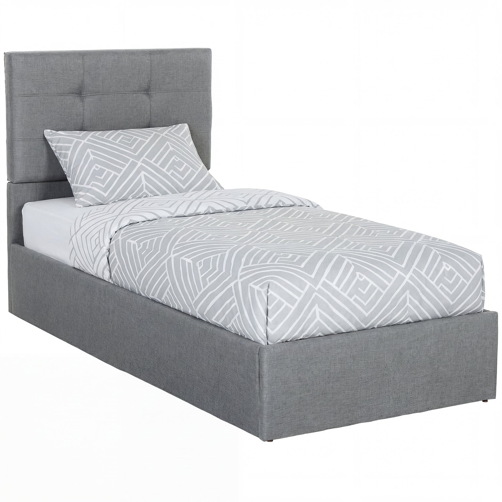 Upholstered Ottoman Bed Frame with Gas Lift Storage | The Haven Lift