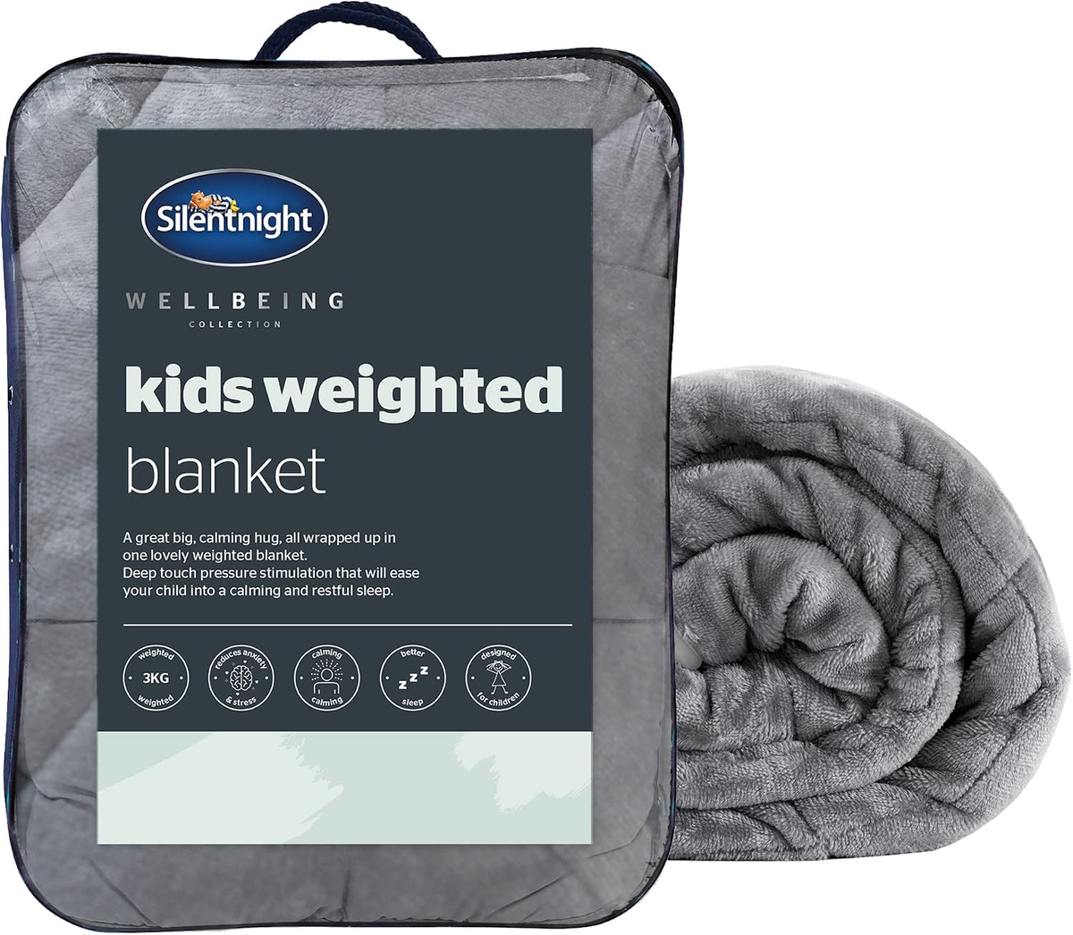 Sleepnight Kids Weighted Blanket 3kg Grey | The Gentle Cover