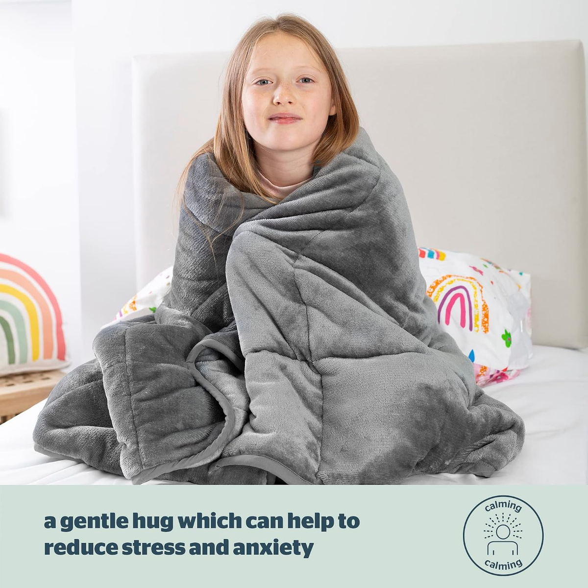 Sleepnight Kids Weighted Blanket 3kg Grey | The Gentle Cover