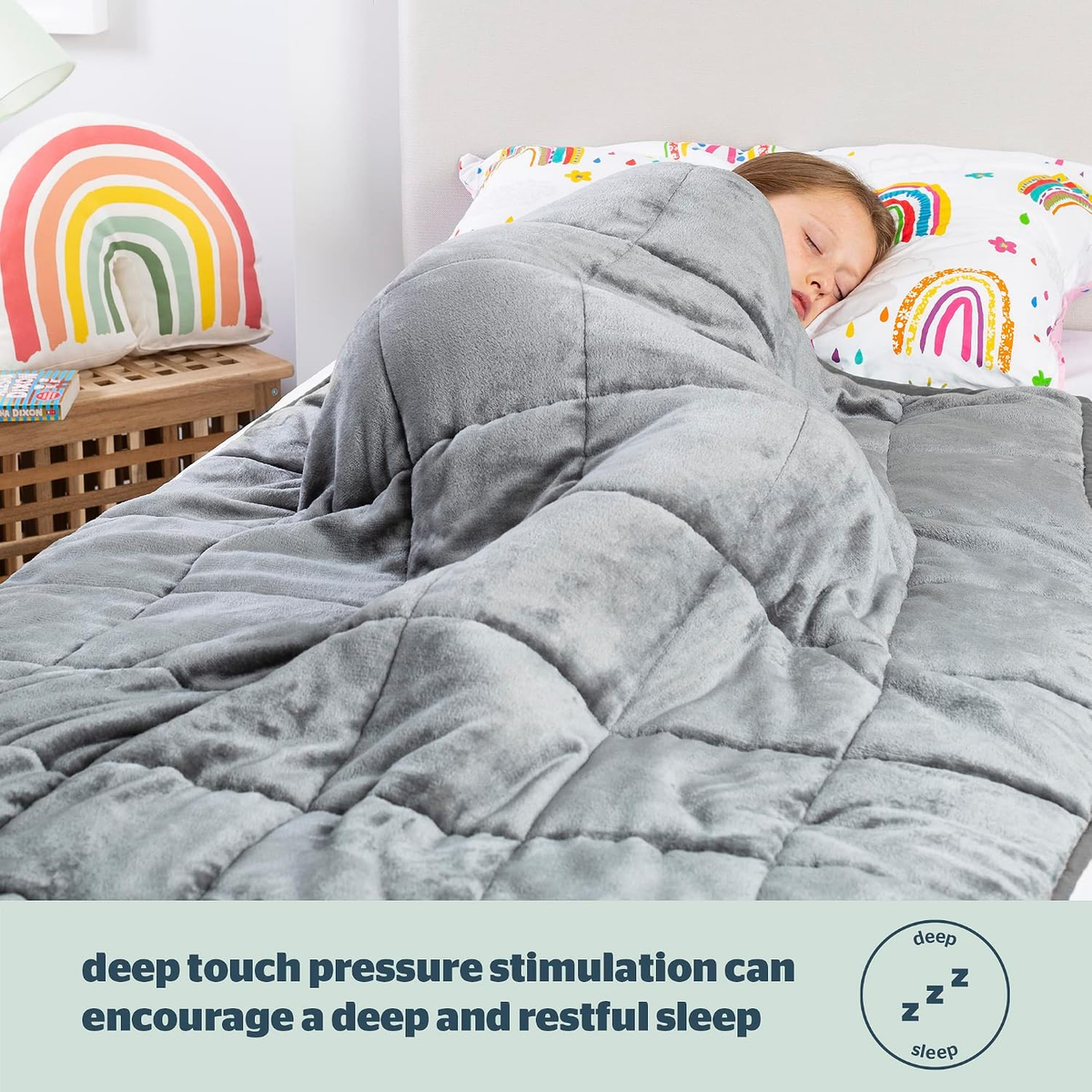 Sleepnight Kids Weighted Blanket 3kg Grey | The Gentle Cover
