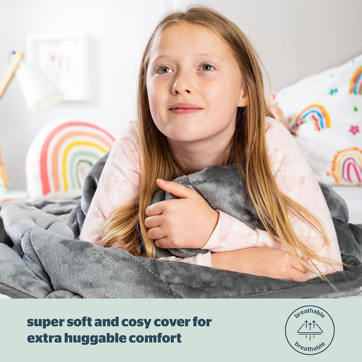 Sleepnight Kids Weighted Blanket 3kg Grey | The Gentle Cover