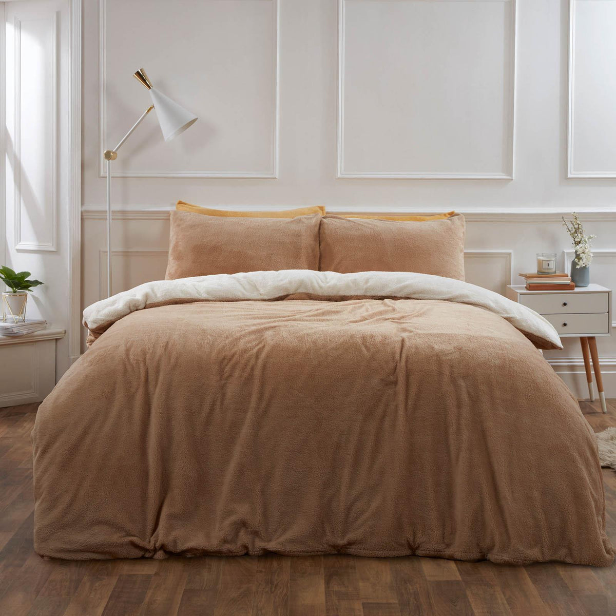 Reversible Teddy Fleece Duvet Cover with Pillowcase Bedding Set | The Bed Burrito 