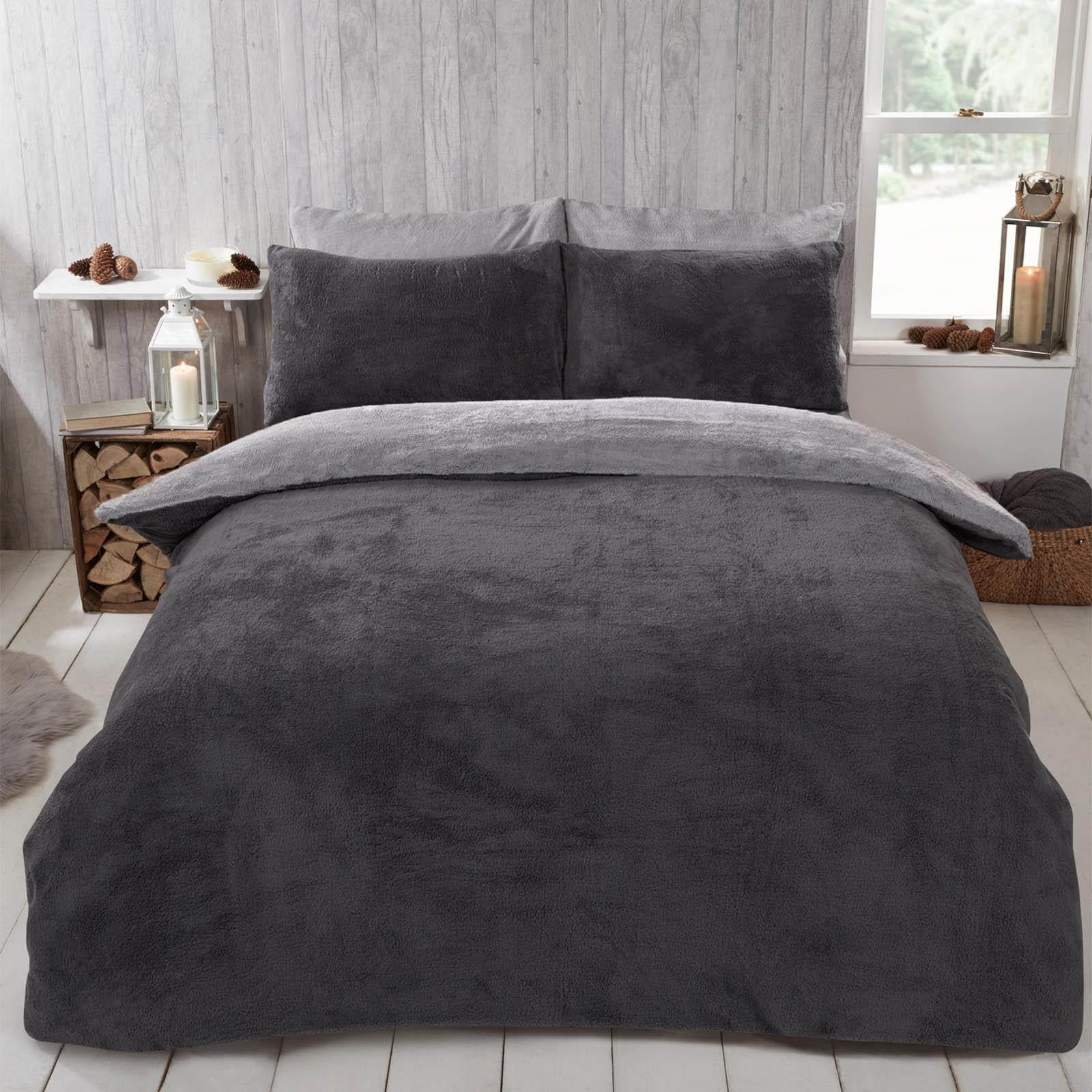 Reversible Teddy Fleece Duvet Cover with Pillowcase Bedding Set | The Bed Burrito 