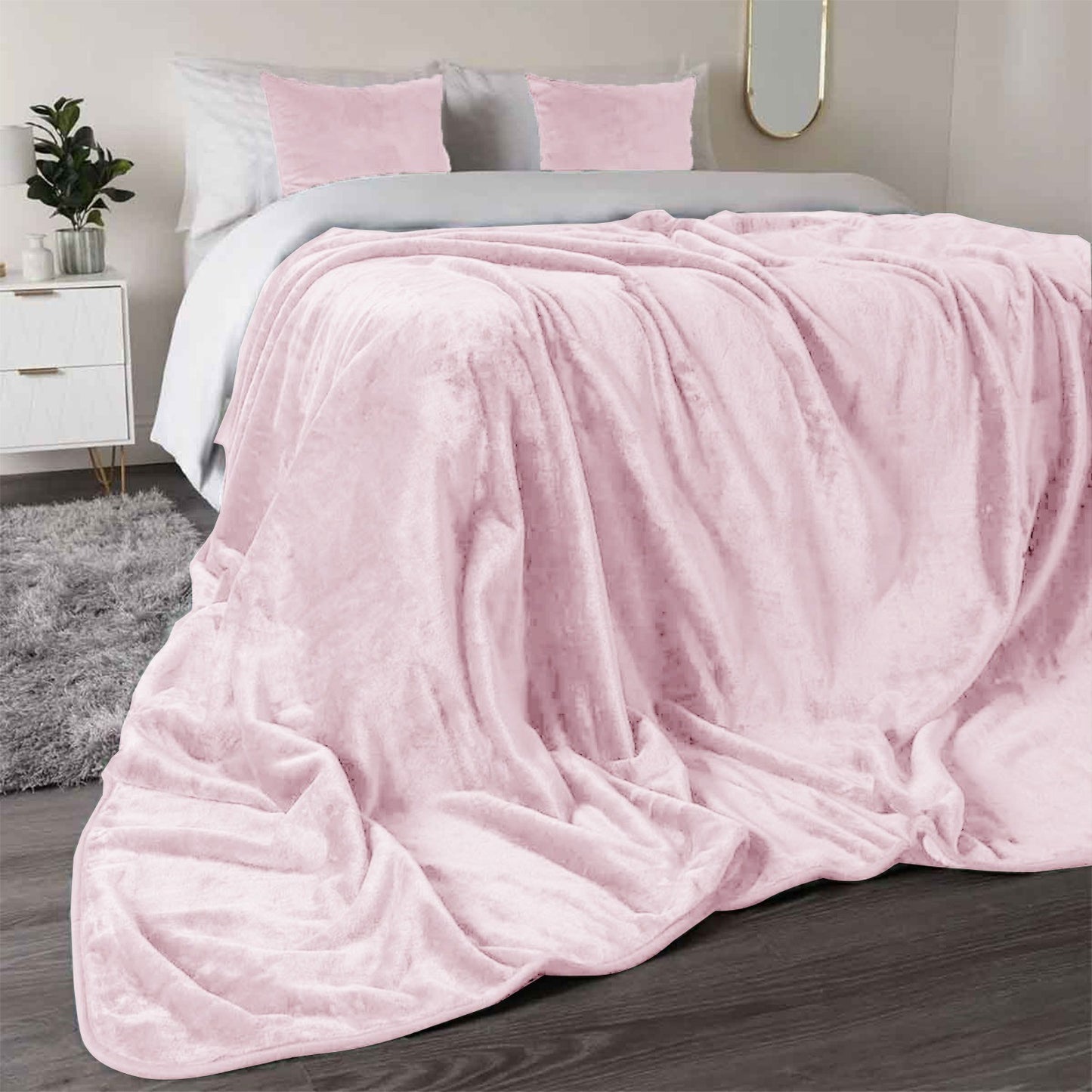 Reversible Faux Mink Fleece Throw Blanket | The Velvet Cloud
