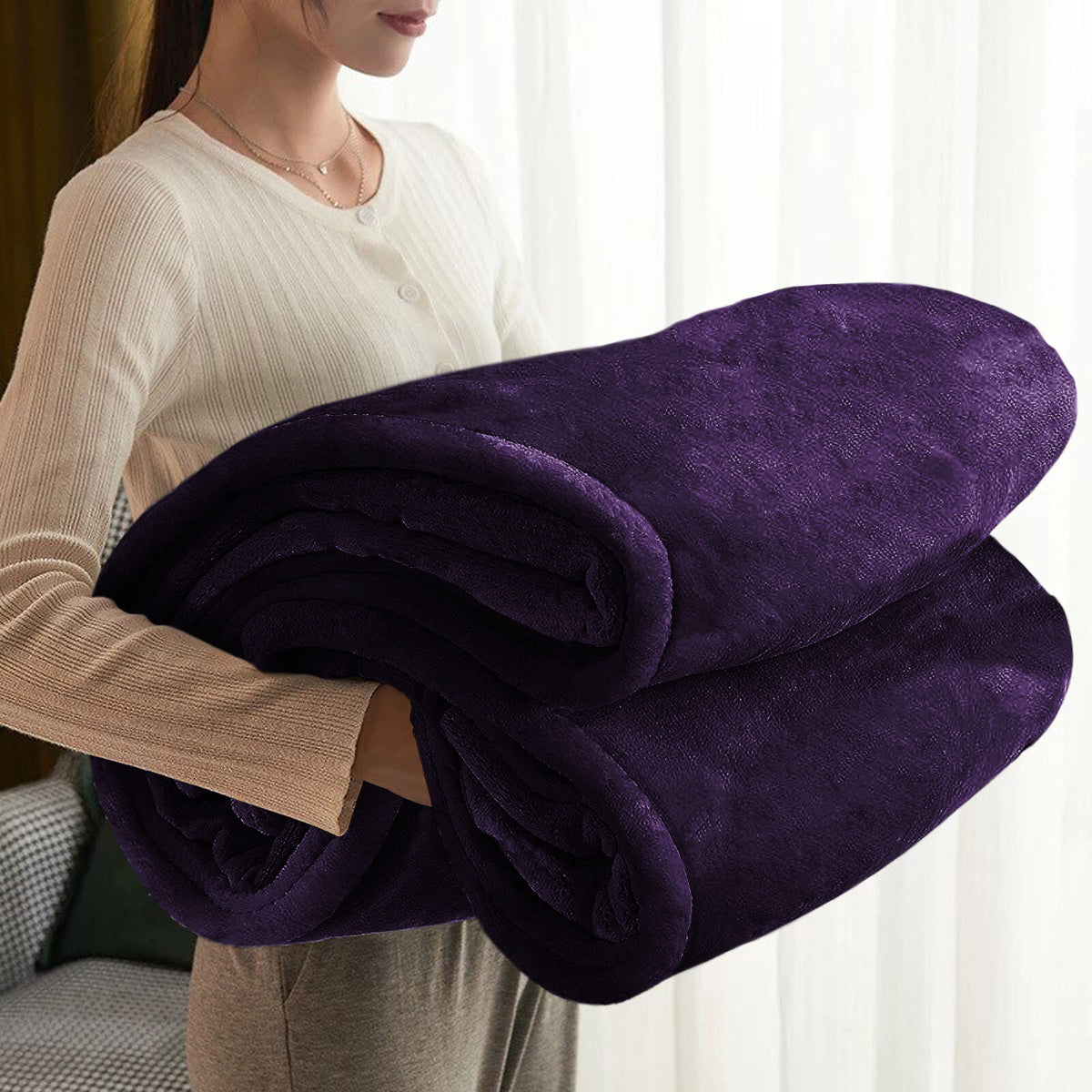 Large Faux Fur Fleece Throw Double & King | The Velvet Cloud
