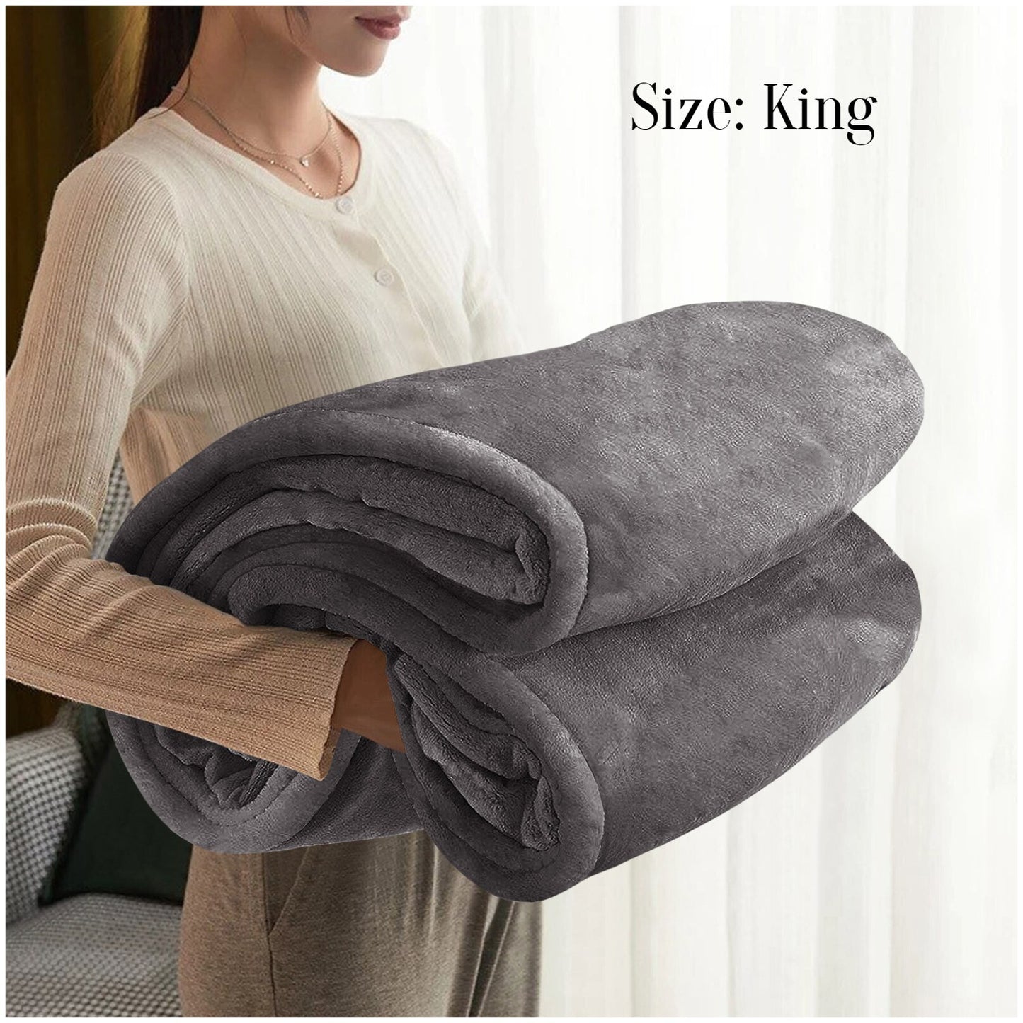Large Faux Fur Fleece Throw Double & King | The Velvet Cloud
