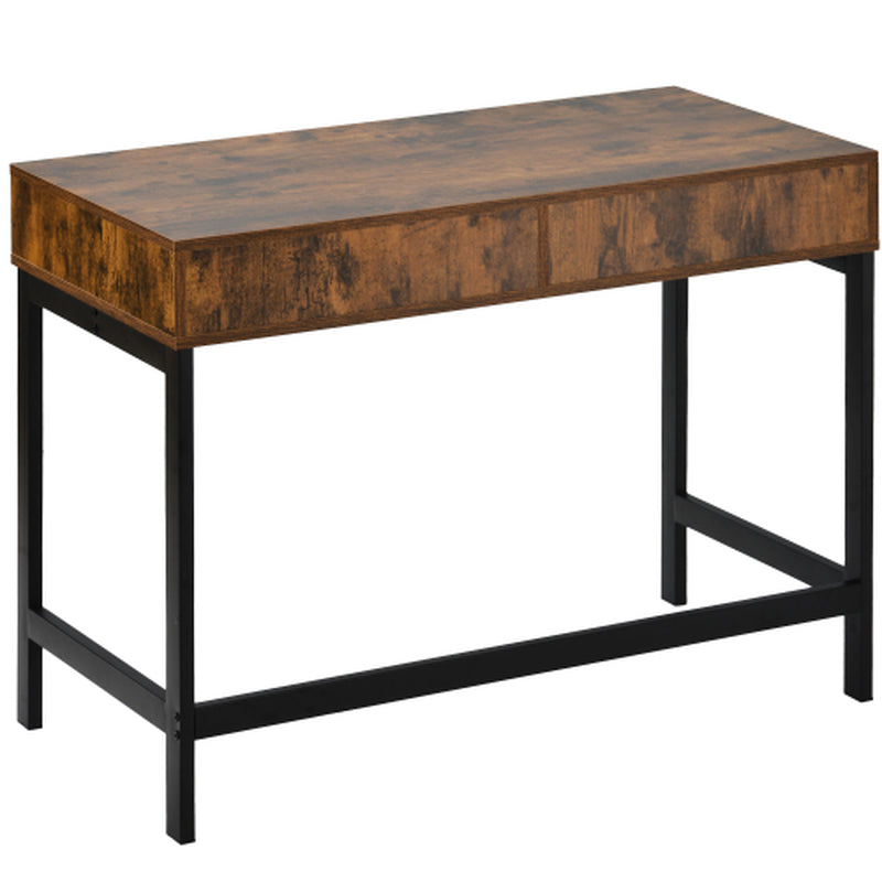 Brown Industrial 2-Drawer Work & Dressing Table | The Nomad Hub