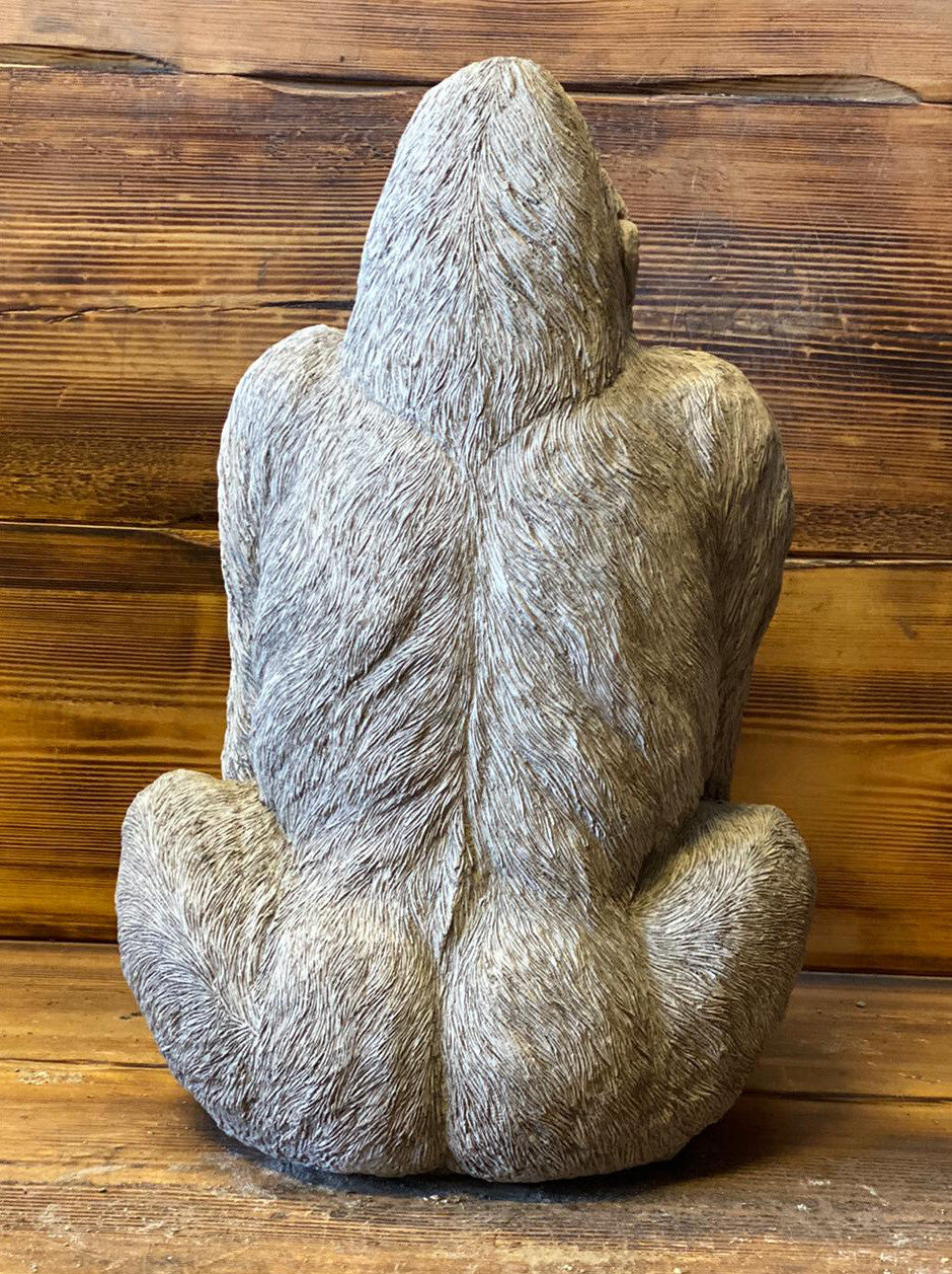 Large Stone Gorilla Garden Statue | The Silverback