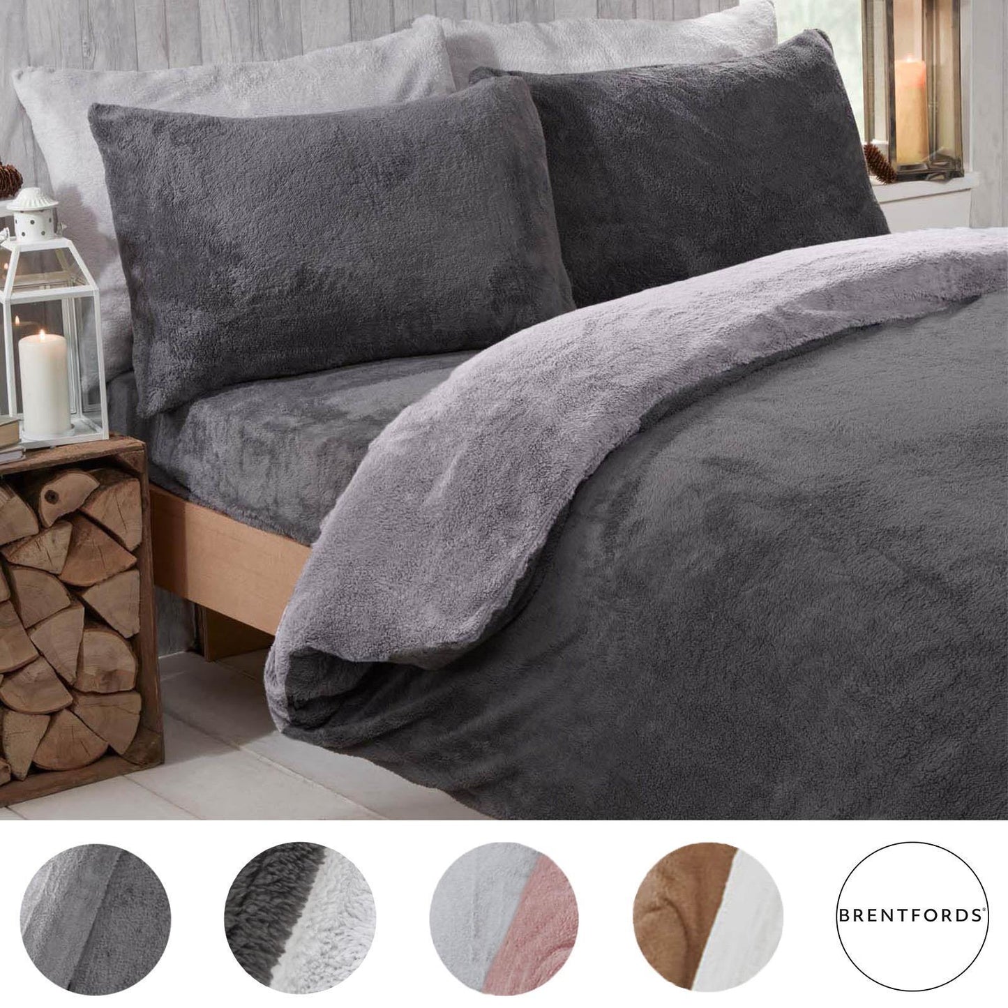 Reversible Teddy Fleece Duvet Cover with Pillowcase Bedding Set | The Bed Burrito 