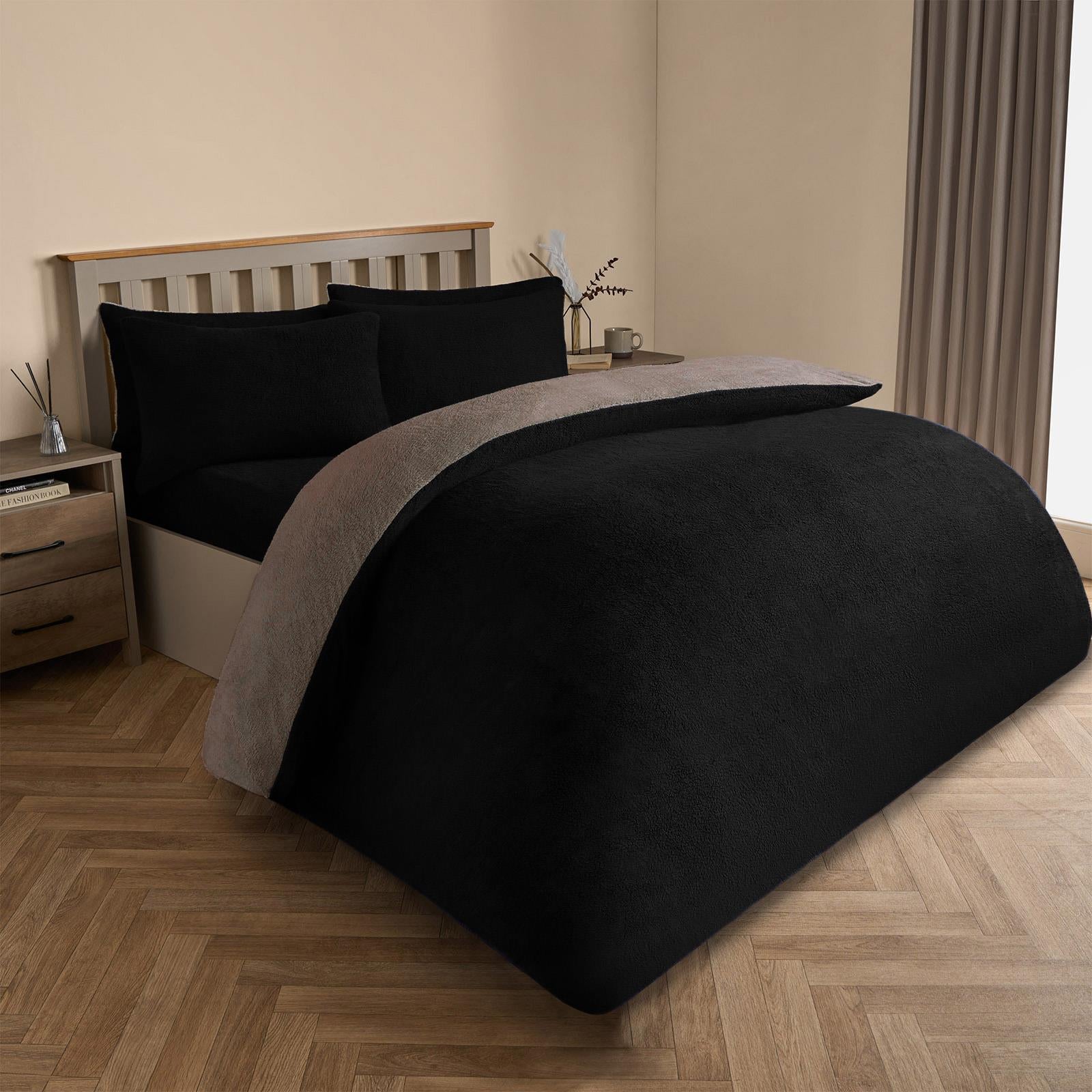 Reversible Teddy Fleece Duvet Cover with Pillowcase Bedding Set | The Bed Burrito 