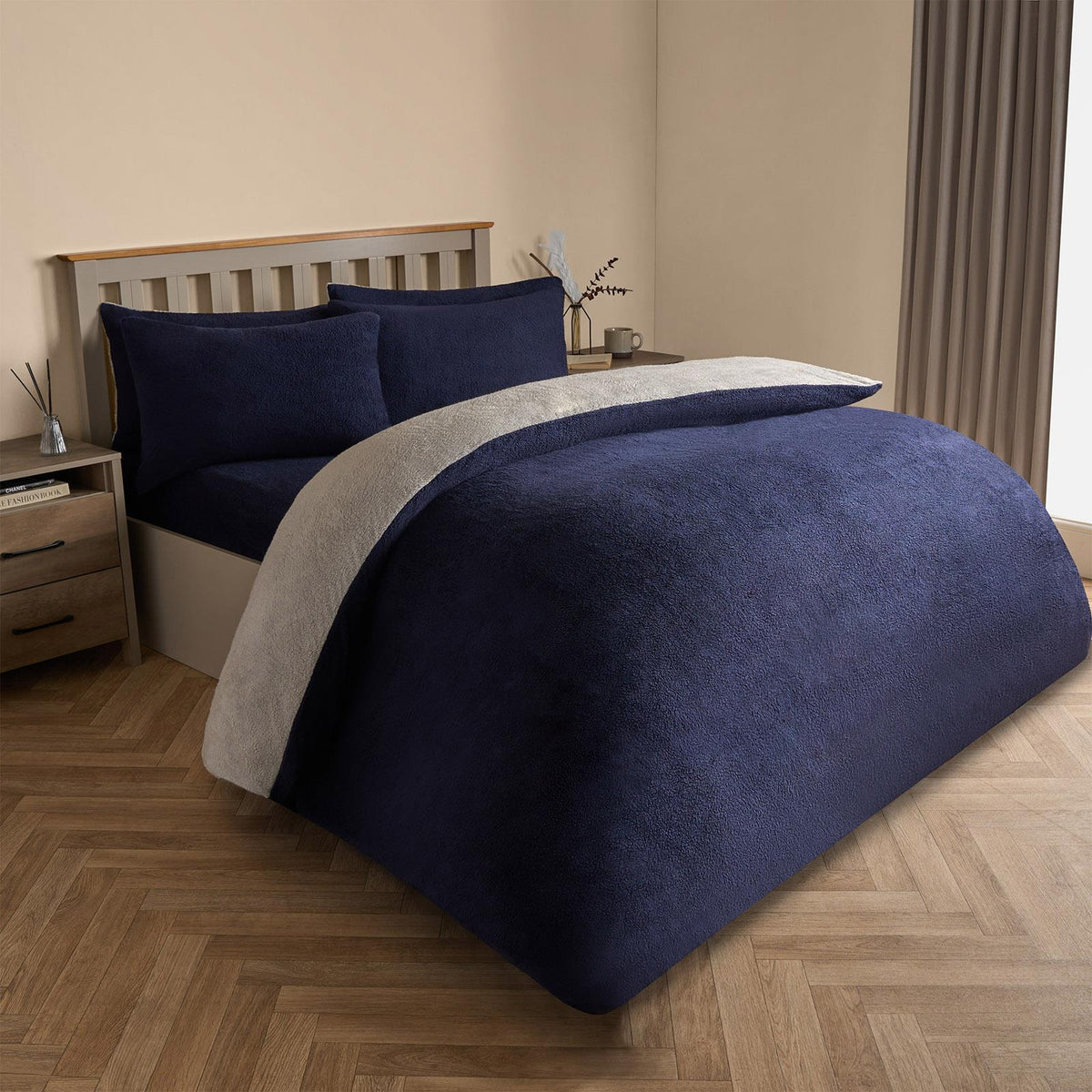 Reversible Teddy Fleece Duvet Cover with Pillowcase Bedding Set | The Bed Burrito 