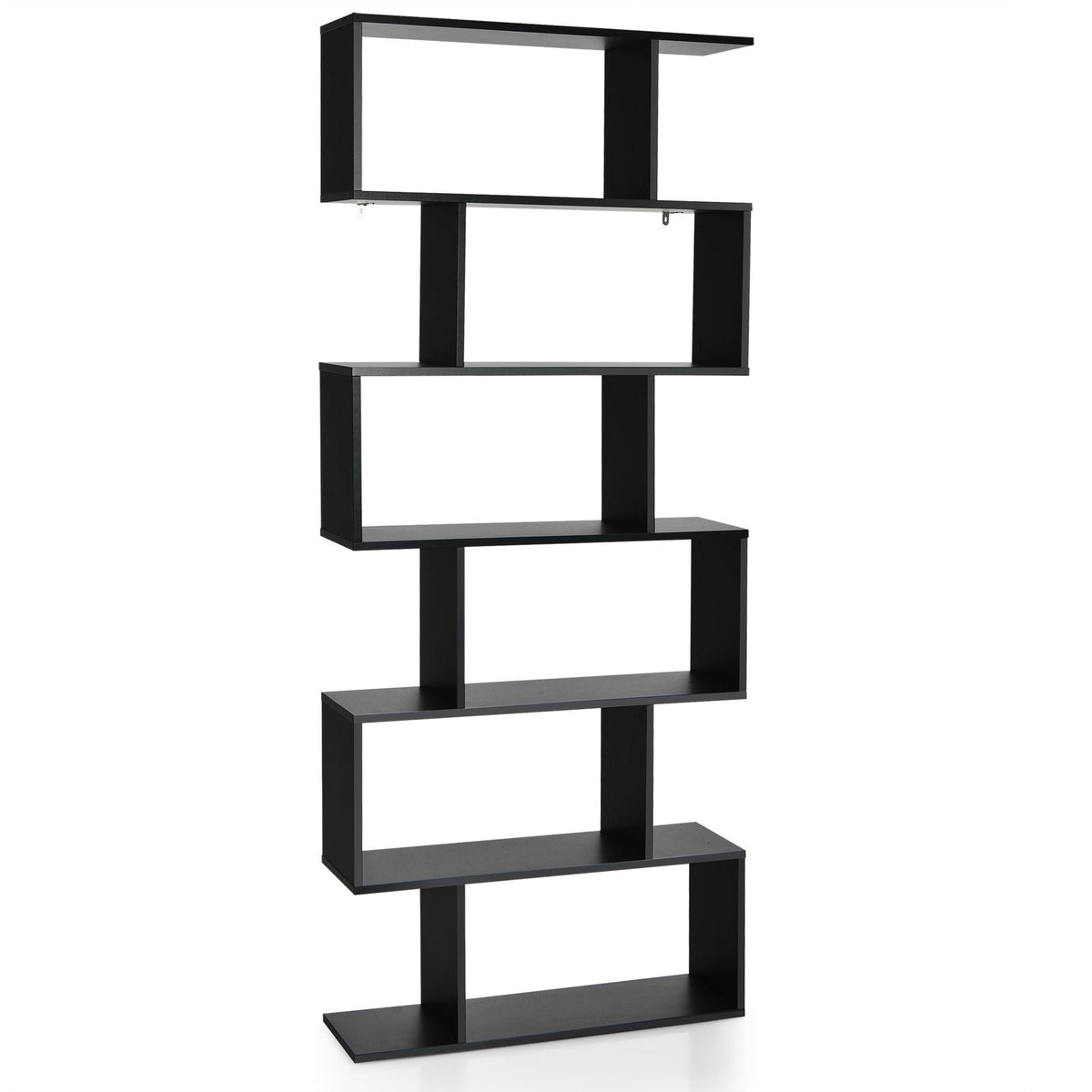 6-Tier S-Shaped Geometric Bookshelf | The Helix Column