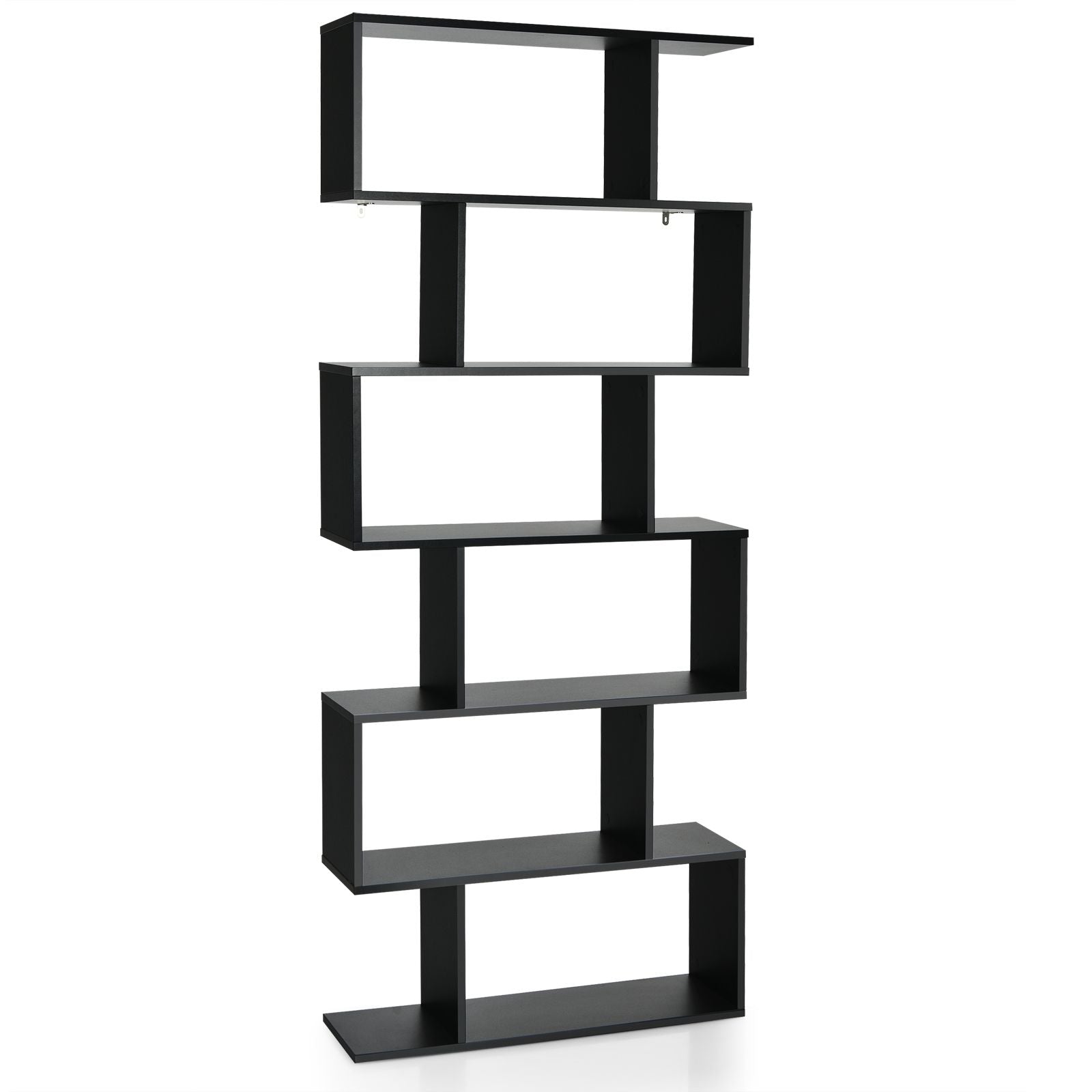 6-Tier S-Shaped Geometric Bookshelf | The Helix Column
