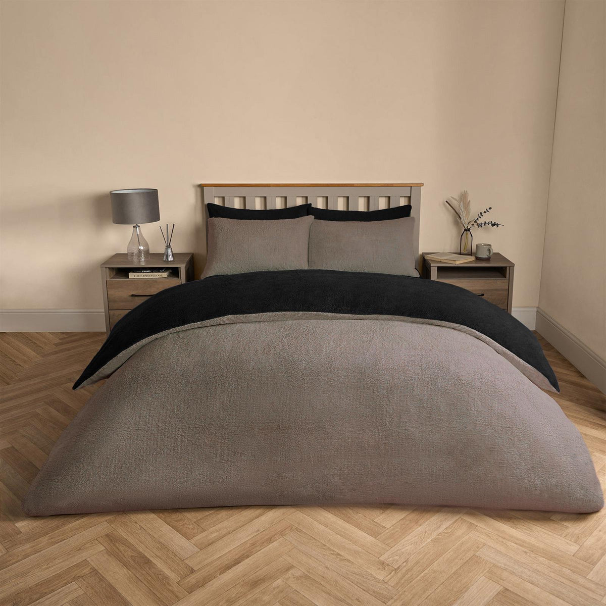 Reversible Teddy Fleece Duvet Cover with Pillowcase Bedding Set | The Bed Burrito 
