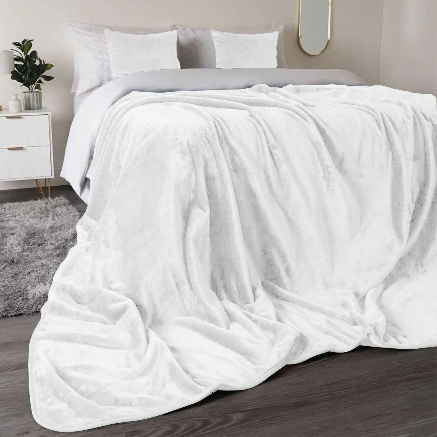 Reversible Faux Mink Fleece Throw Blanket | The Velvet Cloud