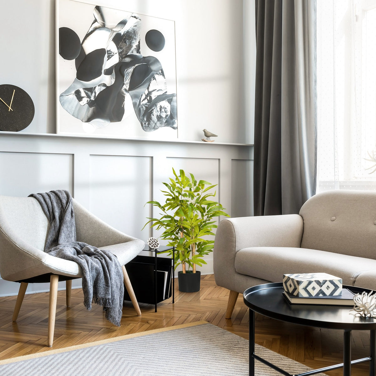 Tabletop Artificial Potted Bamboo Plant | The Zen Stalk