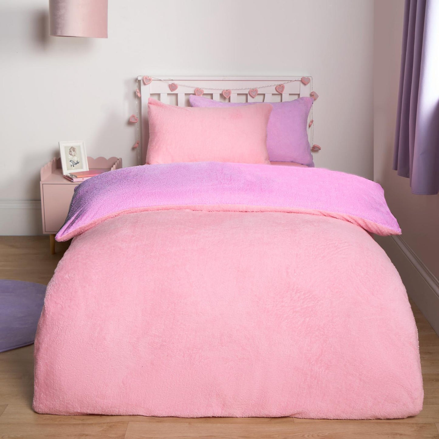 Reversible Teddy Fleece Duvet Cover with Pillowcase Bedding Set | The Bed Burrito 