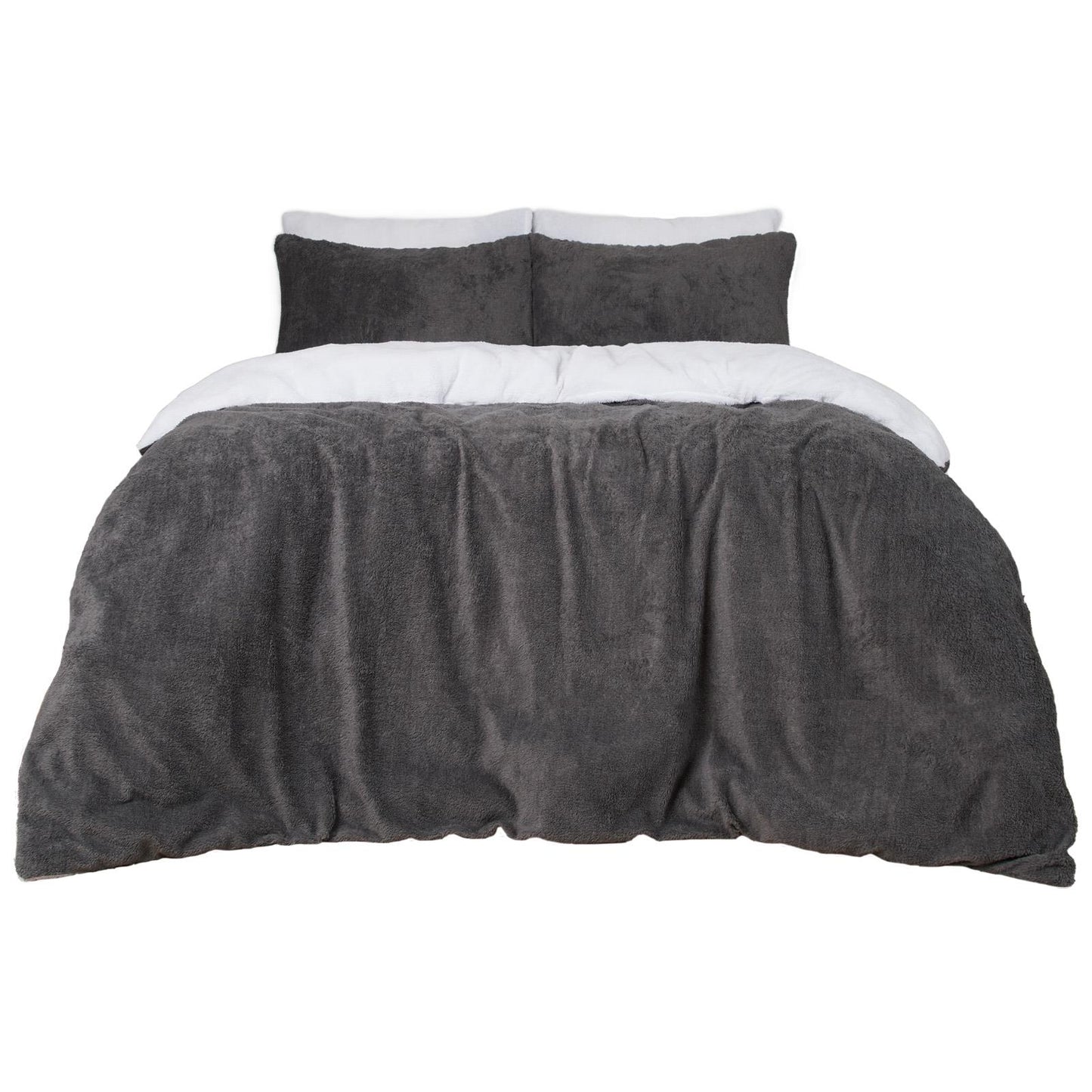 Reversible Teddy Fleece Duvet Cover with Pillowcase Bedding Set | The Bed Burrito 