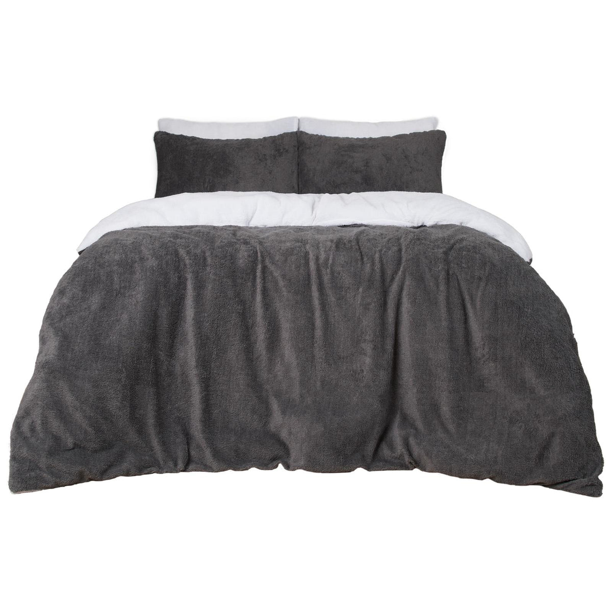 Reversible Teddy Fleece Duvet Cover with Pillowcase Bedding Set | The Bed Burrito 