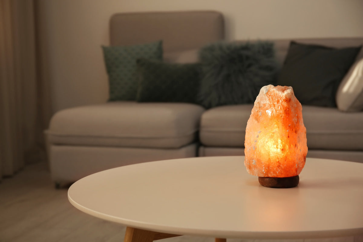 Natural Himalayan Crystal Rock Salt Lamp (1-2kg) | The Amber Hearth