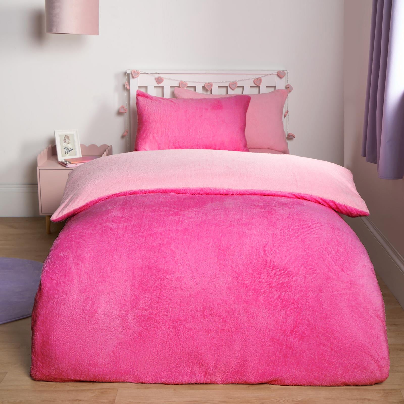 Reversible Teddy Fleece Duvet Cover with Pillowcase Bedding Set | The Bed Burrito 