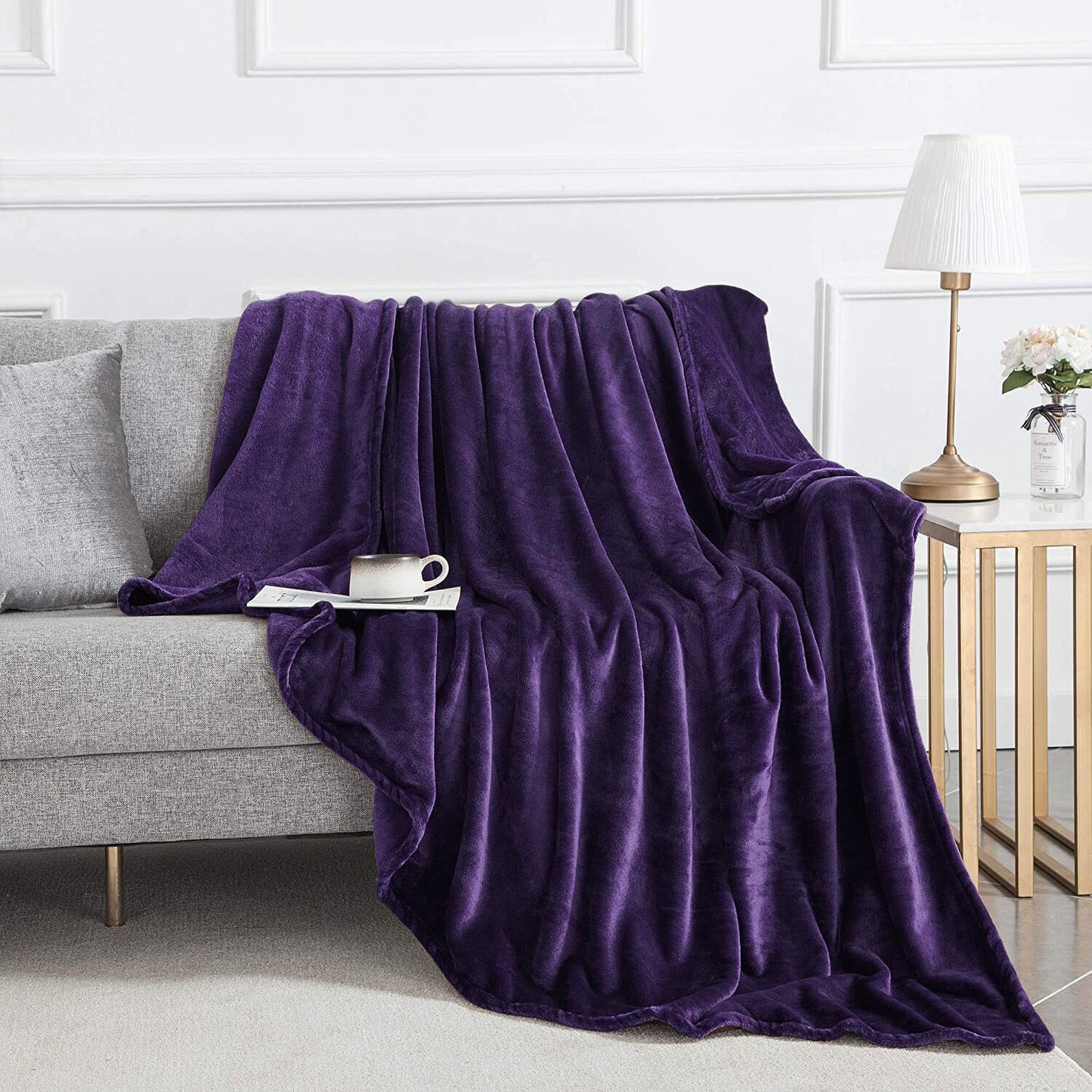 Large Faux Fur Fleece Throw Double & King | The Velvet Cloud
