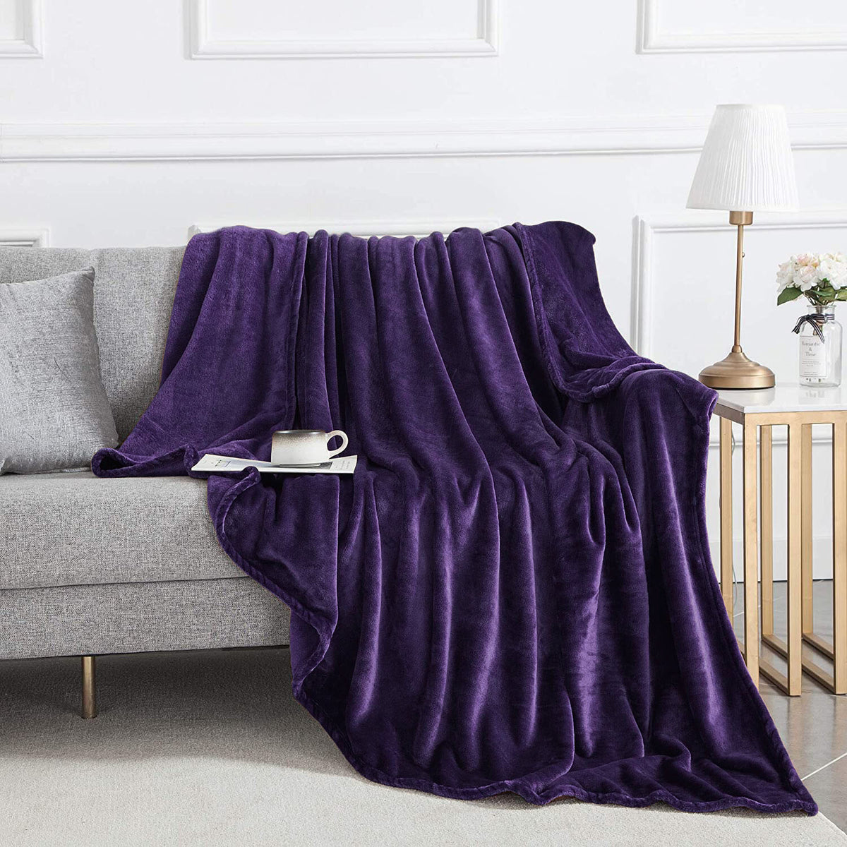 Large Faux Fur Fleece Throw Double & King | The Velvet Cloud