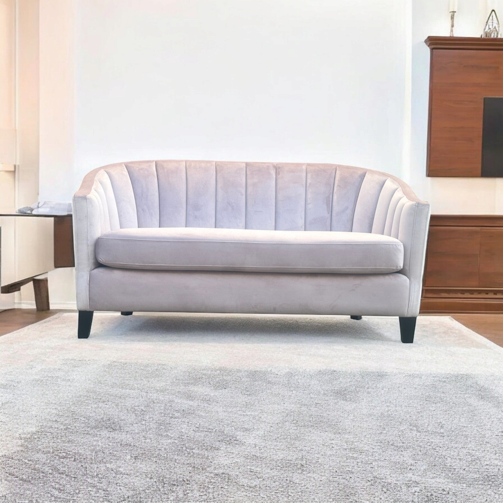 Pink Velvet Tub Chair 2-Seater | The Blush Silhouette