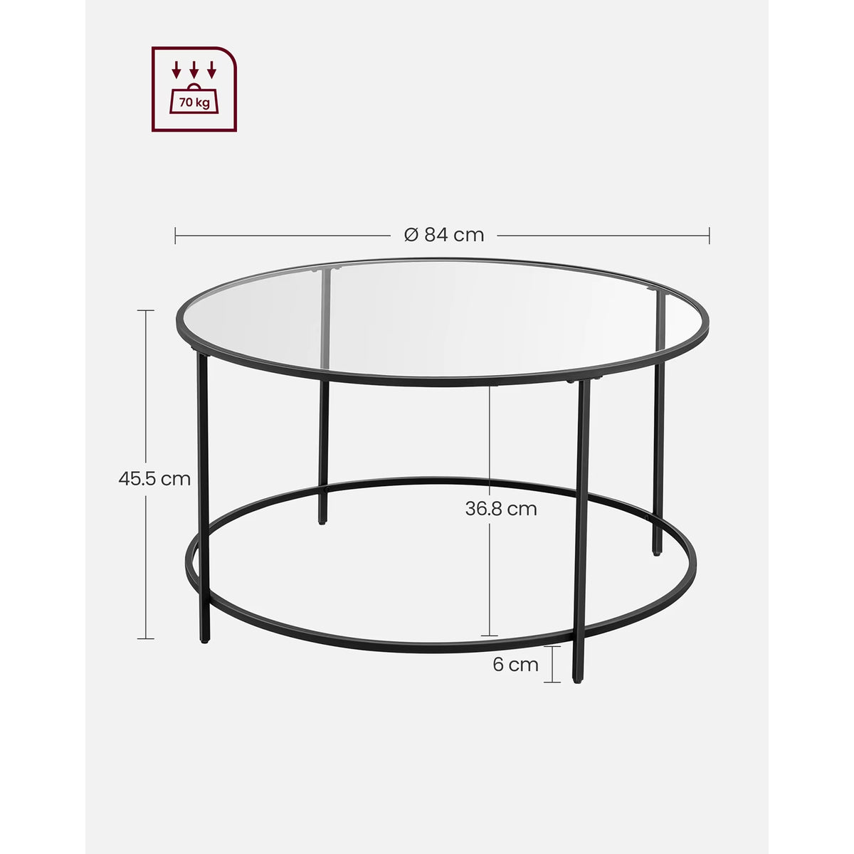 Round Tempered Glass Coffee Table | The Orbit Circle