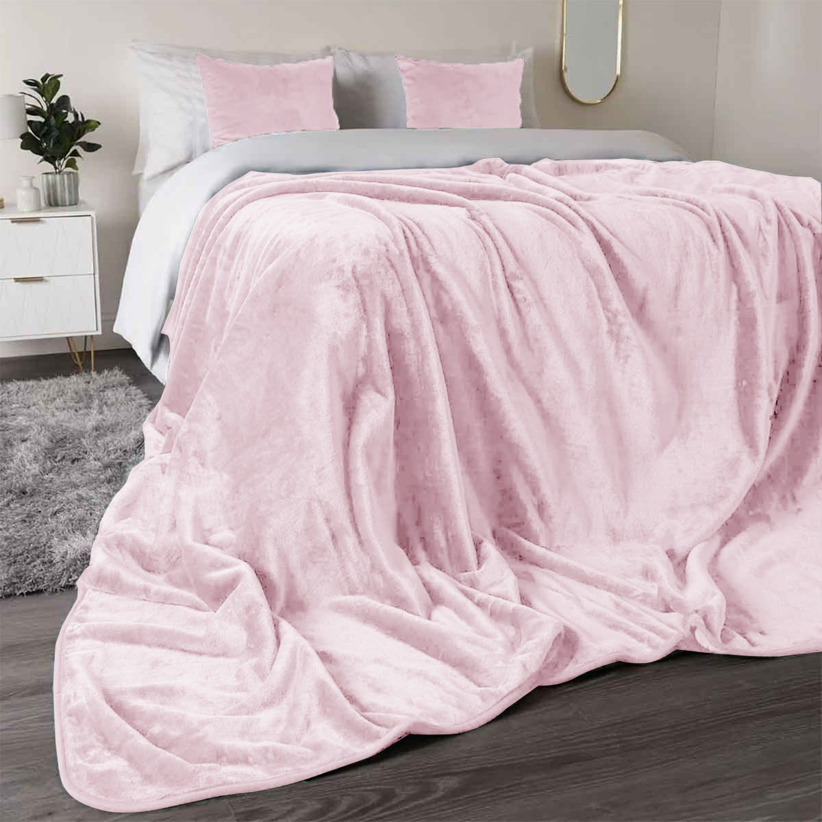 Reversible Faux Mink Fleece Throw Blanket | The Velvet Cloud