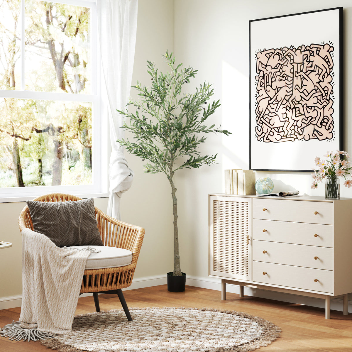 Decorative Silk Olive Tree 180cm Artificial Plant | The Veranda Tall