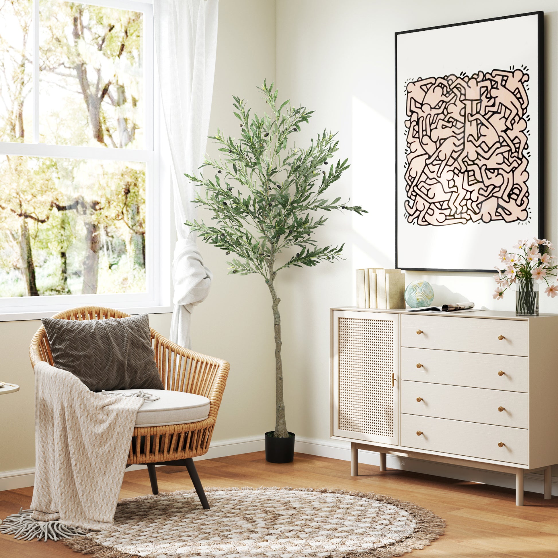 Decorative Silk Olive Tree 180cm Artificial Plant | The Veranda Tall