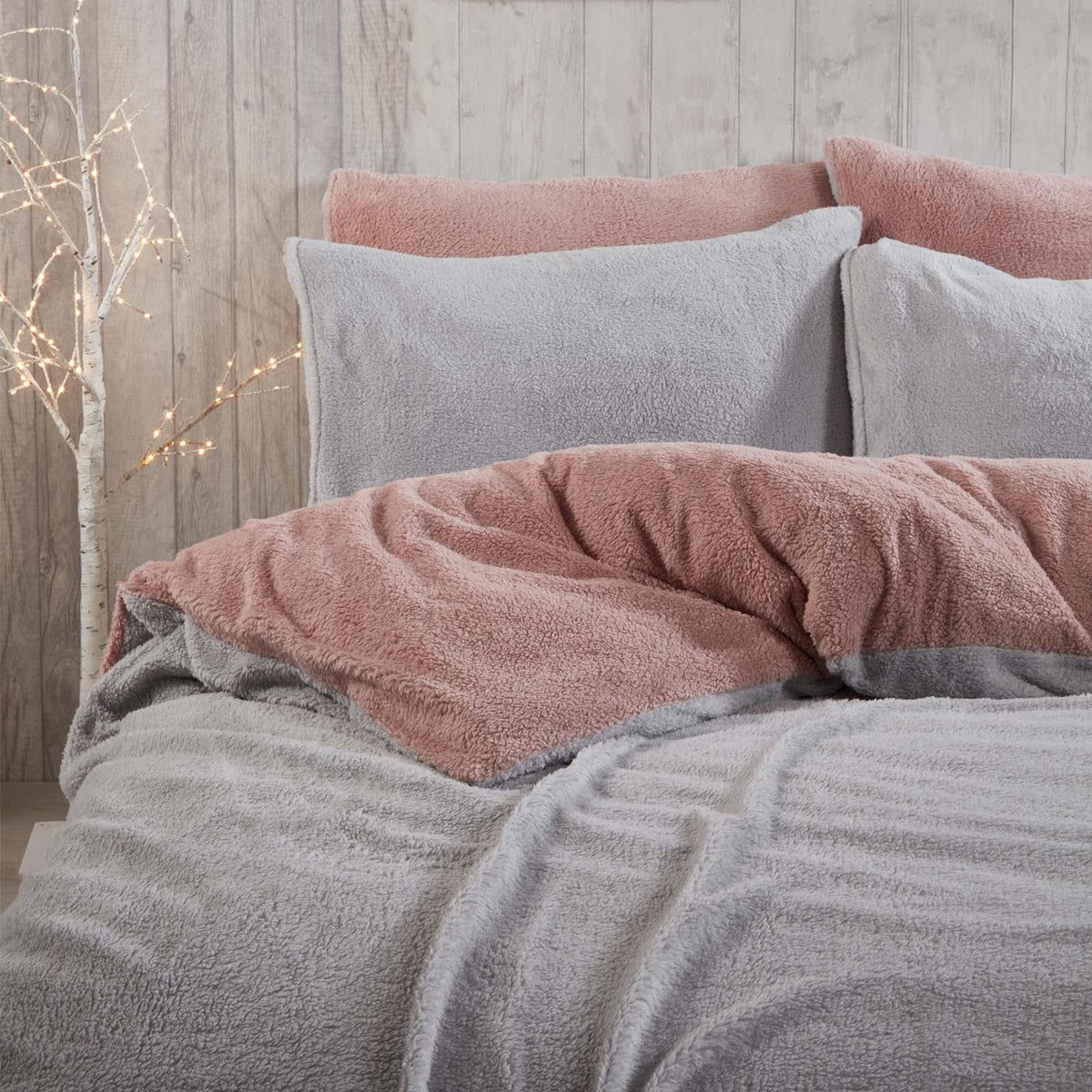 Reversible Teddy Fleece Duvet Cover with Pillowcase Bedding Set | The Bed Burrito 